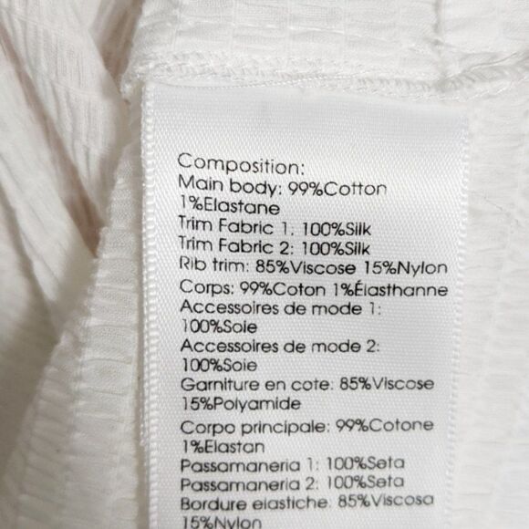 3.1 PHILLIP LIM White Crepe Silk Frill Peplum Top 2 - Picture 11 of 12